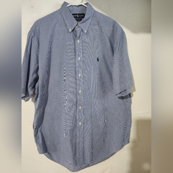 Ralph Lauren Other - Ralph Lauren Blake 100% Cotton Men's Blue /‎ White Check Shirt Size Large